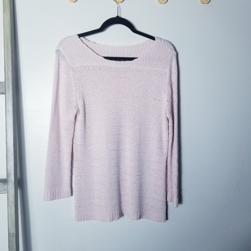 COLDWATER CREEK LIGHT PINK SWEATER SIZE L 14